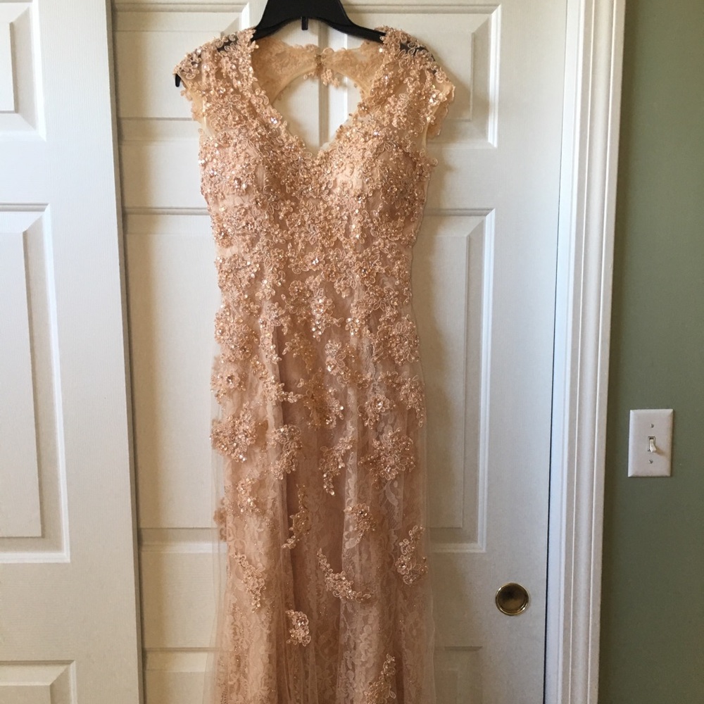 Jovani Cap Sleeve Evening Dress